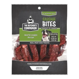 Butcher's Companion Dog Beef & Veg Sausage Bites 5.29 oz