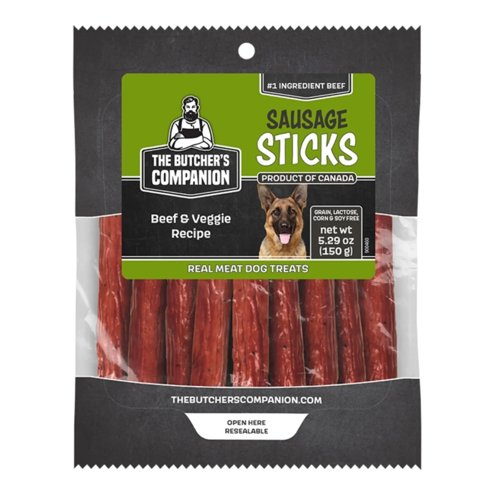 Butcher's Companion Dog Beef & Veg Sausage Sticks 5.29 oz