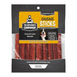 Butcher's Companion Dog Pork & Liver Sausage Sticks 6.17 oz