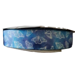 Butterfly White Purple Nylon Dog Collar