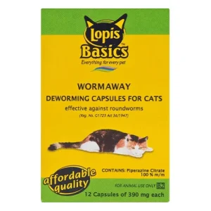 Buy Lopis Basics Worm Away Deworming Capsules for Cats at Lowest Price