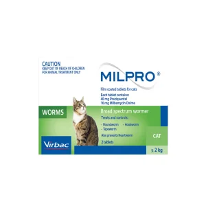Buy Milpro Allwormer for Cats Over 2 kg (Over 4lbs) at Lowest Price