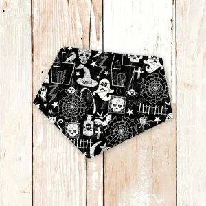 "B&W Halloween" Dog Bandana (Glow in the Dark)