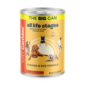 CANIDAE All Life Stages Canned Dog Food Chicken & Rice, 22 oz each, Case of 12
