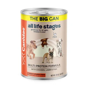 CANIDAE All Life Stages Multi-Protein Canned Dog Food Chicken, Lamb & Fish, 22 oz each, Case of 12