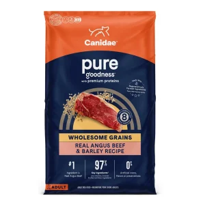 CANIDAE PURE Farm To Bowl Dry Dog Food, Beef & Barley with Wholesome Grains 22 lb