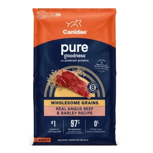 CANIDAE PURE Farm To Bowl Dry Dog Food, Beef & Barley with Wholesome Grains 4 lb