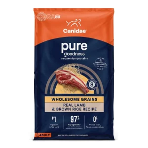 CANIDAE PURE Farm To Bowl Dry Dog Food, Lamb & Brown Rice with Wholesome Grains 22 lb