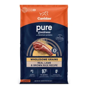 CANIDAE PURE Farm To Bowl Dry Dog Food, Lamb & Brown Rice with Wholesome Grains 4 lb