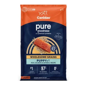 CANIDAE PURE Farm To Bowl with Wholesome Grains Dry Puppy Dry Dog Food Salmon Oatmeal, 22 lb