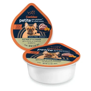 CANIDAE PURE Goodness Petite Small Breed GrainFree Canned Dog Food Minced with Duck Pumpkin, 3.5 oz each, Case of 12