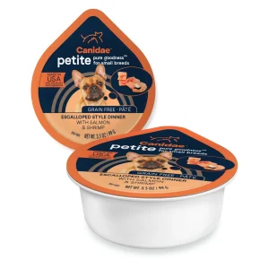 CANIDAE PURE Goodness Petite Small Breed GrainFree Canned Dog Food Pt with Salmon Shrimp, 3.5 oz each, Case of 12