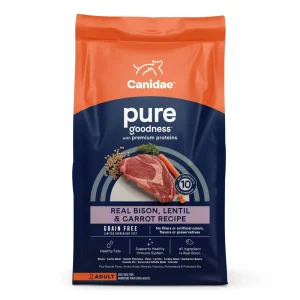 CANIDAE PURE Grain-Free Bison Dry Dog Food - Limited Ingredient, 4 lb