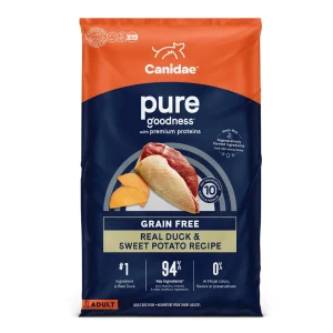 CANIDAE PURE Grain-Free Duck Dry Dog Food - Limited Ingredient, 4 lb