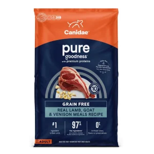 CANIDAE PURE Grain-Free Lamb, Buffalo & Venison Dry Dog Food - Limited Ingredient, 22 lb