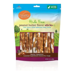 Canine Natural Hide Free 5 in Peanut Butter Stick, 40-Count