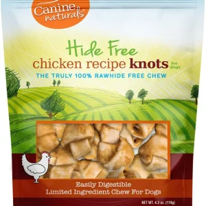 Canine Natural Hide Free Chicken Mini Knot, 12-Count