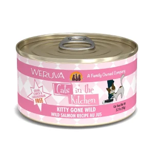 Cats in The Kitchen Kitty Gone Wild, Wild Salmon Recipe, 3.2 oz 24 ct