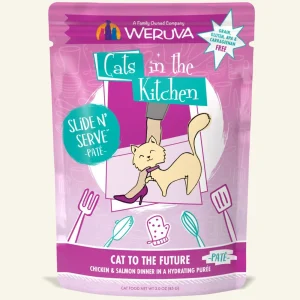 Cats in The Kitchen Slide N Serve Cat to The Future Chicken and Salmon Dinner 3 oz. Pouch 12 ct