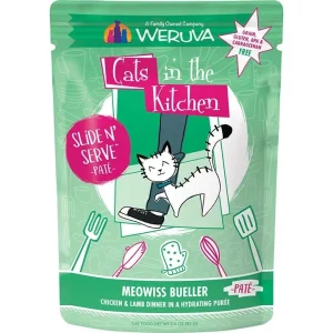 Cats in The Kitchen Slide N Serve Meowiss Bueller Chicken and Lamb Dinner 3 oz. Pouch 12 ct