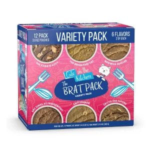 Cats in the Kitchen Slide N' Serve Pate Brat Pack Wet Cat Food - Variety Pack, 3 oz, 12 ct