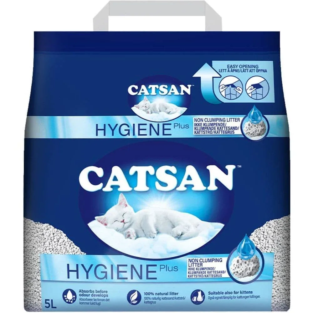 Catsan Hygiene Plus Unscented Non Clumping 100% Natural Cat Litter