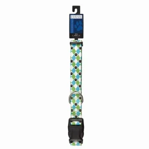 CC Patterns Dog Collar Argyle 10-16 in Blue