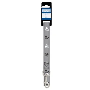 CC Reflect Pawprint Lead 4Ftx5/8 Black