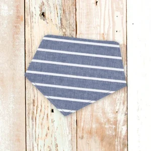 "Chambray Stripes" Dog Bandana
