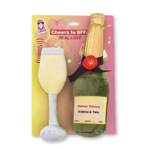 Champawgne-Cheers Plush Dog Toy Gift Set