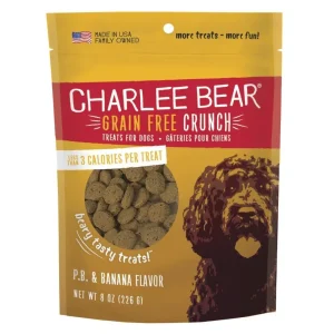 Charlee Bear Dog Crunch Grain-Free Peanut Butter & Banana 8 oz