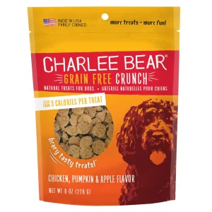 Charlee Bear Grain Free Bear Crunch Treats Chicken, Pumpkin & Apple 8 oz.