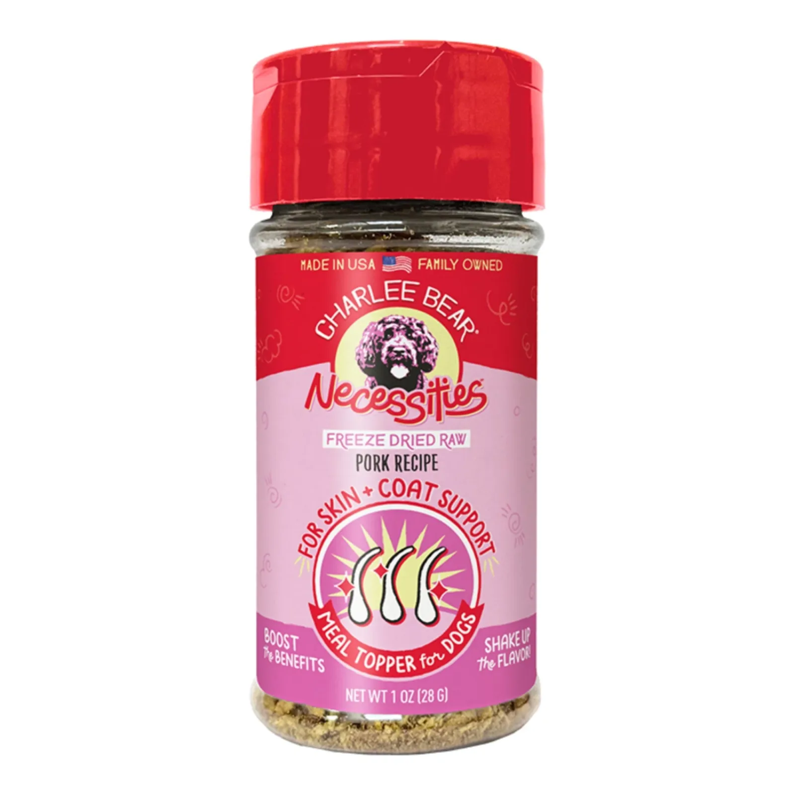 Charlee Bear Necessities Freeze-Dried Beef Recipe Dog Food Topper 1 oz