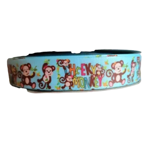 Cheeky Monkey Nylon Dog Collar