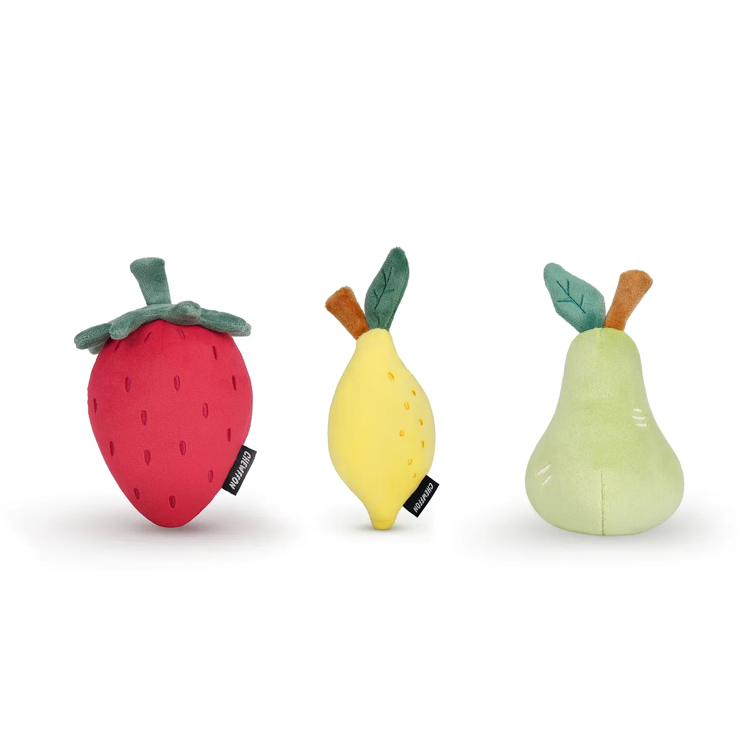 CHEWFFON - CHEWFFON Fruit Plush Squeaky Dog Toy Set