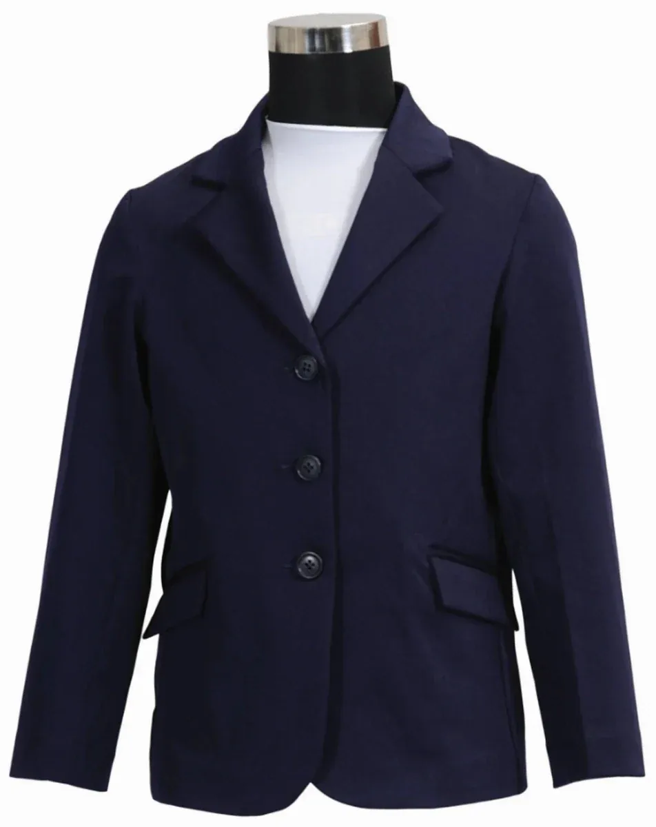 Children's Equestrian Show Coat - Classic Competition Jacket with Stretch Fabric & Vented Back - Equine Couture Raleigh - Image 2