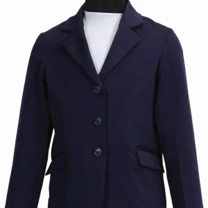 Children's Equestrian Show Coat - Classic Competition Jacket with Stretch Fabric & Vented Back - Equine Couture Raleigh