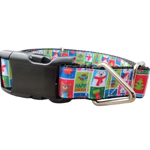 Christmas Cards Nylon Dog Collar