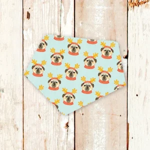 "Christmas Pugs" Dog Bandana