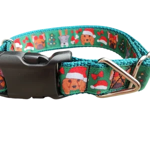 Christmas Pups Nylon Dog Collar
