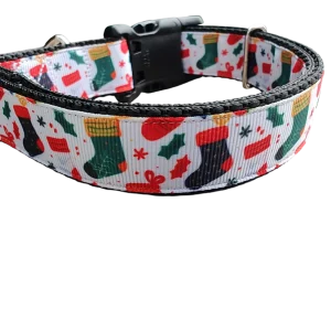 Christmas Stockings Nylon Dog Collar