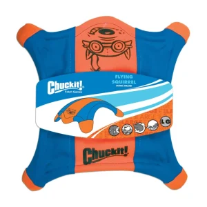 Chuckit! Flying Squirrel Dog Toy, Blue/Orange, Large