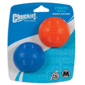 Chuckit! Strato Ball Dog Toy, Blue/Orange, Medium, 2-Count
