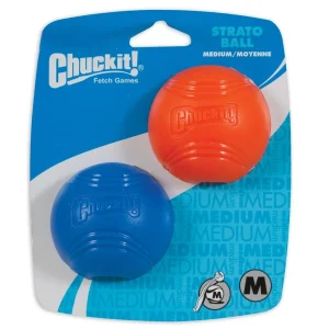 Chuckit! Strato Ball Dog Toy Blue/Orange, Small, 2-Count