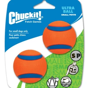Chuckit! Ultra Ball Dog Toy Blue/Orange, Small, 2-Count