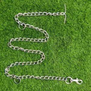 Chullbull Durable Light Weight Chain Leash and Choke Collar for Dogs
