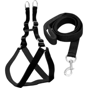 Chullbull Pet Products Harness and Leash for Dogs (Black)