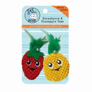 CIG Strawberry & Pineapple Cat Toy, 2-Count