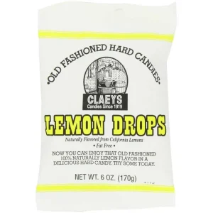 Claey's Candies Old Fashioned Hard Candies Lemon Drops 6 oz.