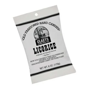 Claey's Candies Old Fashioned Hard Candies Licorice 6 oz.